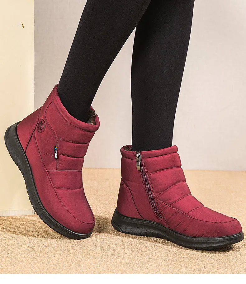 2023 New Women Boots Waterproof Snow Boots For Winter Shoes Women Zipper Ankle Boots Winter Botas Femininas Keep Warm Botines