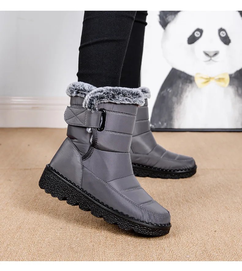 Waterproof Winter Boots for Women 2023 New Fur Long Platform Snow Boots Warm Cotton Couples Shoes Hot Plush Ankle Boots Botas