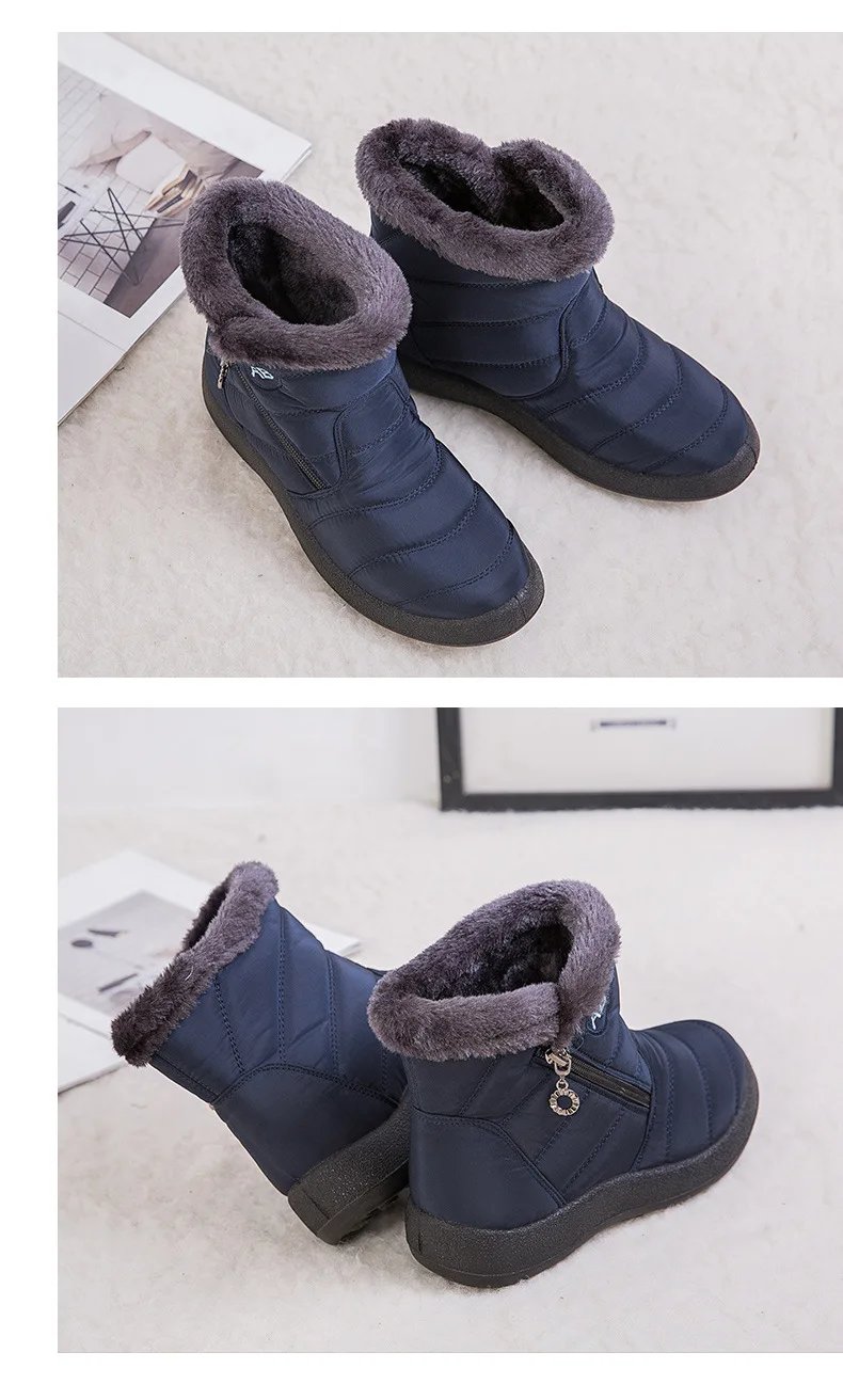 Waterproof Winter Boots for Women 2023 New Fur Long Platform Snow Boots Warm Cotton Couples Shoes Hot Plush Ankle Boots Botas