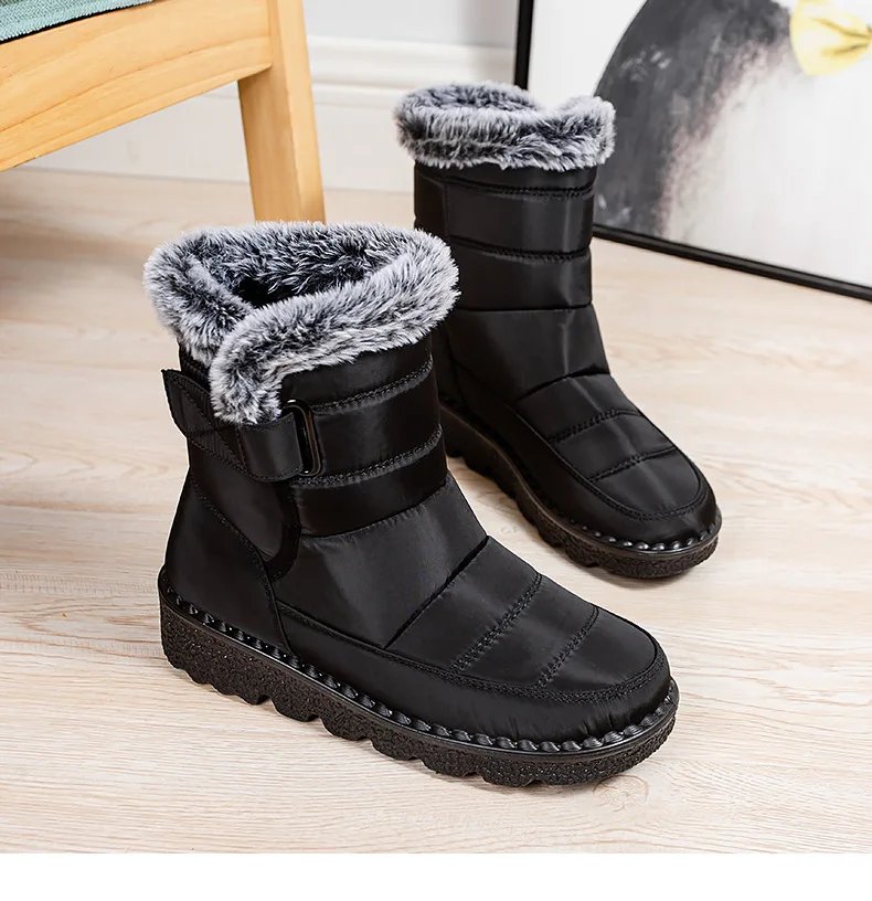 Waterproof Winter Boots for Women 2023 New Fur Long Platform Snow Boots Warm Cotton Couples Shoes Hot Plush Ankle Boots Botas