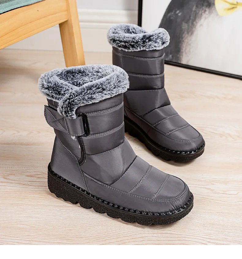 Waterproof Winter Boots for Women 2023 New Fur Long Platform Snow Boots Warm Cotton Couples Shoes Hot Plush Ankle Boots Botas