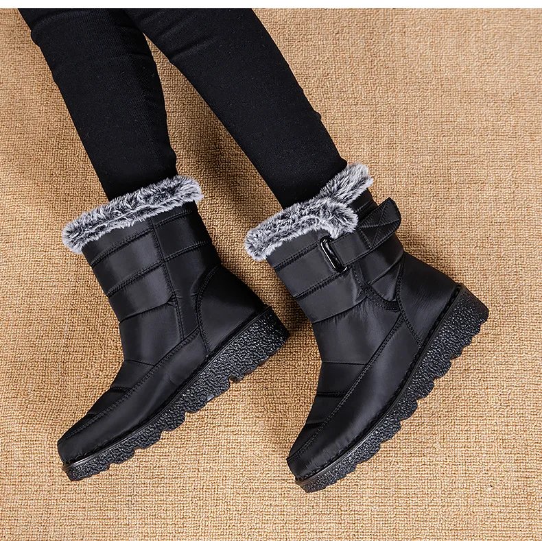 Waterproof Winter Boots for Women 2023 New Fur Long Platform Snow Boots Warm Cotton Couples Shoes Hot Plush Ankle Boots Botas
