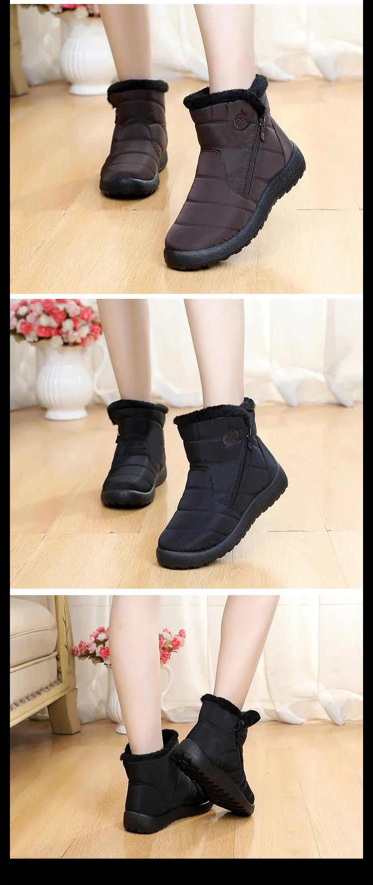 Waterproof Winter Boots for Women 2023 New Fur Long Platform Snow Boots Warm Cotton Couples Shoes Hot Plush Ankle Boots Botas