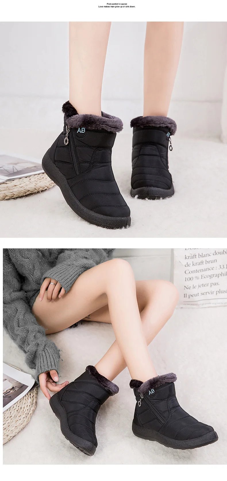 Waterproof Winter Boots for Women 2023 New Fur Long Platform Snow Boots Warm Cotton Couples Shoes Hot Plush Ankle Boots Botas