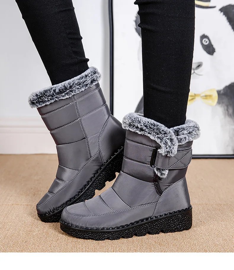 Waterproof Winter Boots for Women 2023 New Fur Long Platform Snow Boots Warm Cotton Couples Shoes Hot Plush Ankle Boots Botas