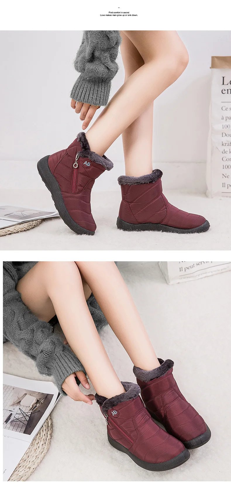 Waterproof Winter Boots for Women 2023 New Fur Long Platform Snow Boots Warm Cotton Couples Shoes Hot Plush Ankle Boots Botas