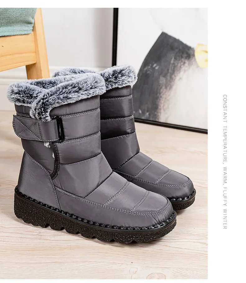 Waterproof Winter Boots for Women 2023 New Fur Long Platform Snow Boots Warm Cotton Couples Shoes Hot Plush Ankle Boots Botas