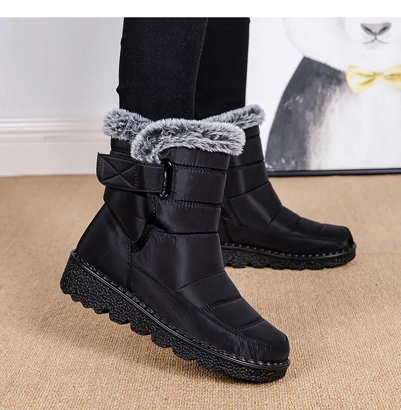 Waterproof Winter Boots for Women 2023 New Fur Long Platform Snow Boots Warm Cotton Couples Shoes Hot Plush Ankle Boots Botas
