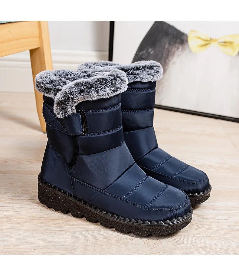Waterproof Winter Boots for Women 2023 New Fur Long Platform Snow Boots Warm Cotton Couples Shoes Hot Plush Ankle Boots Botas