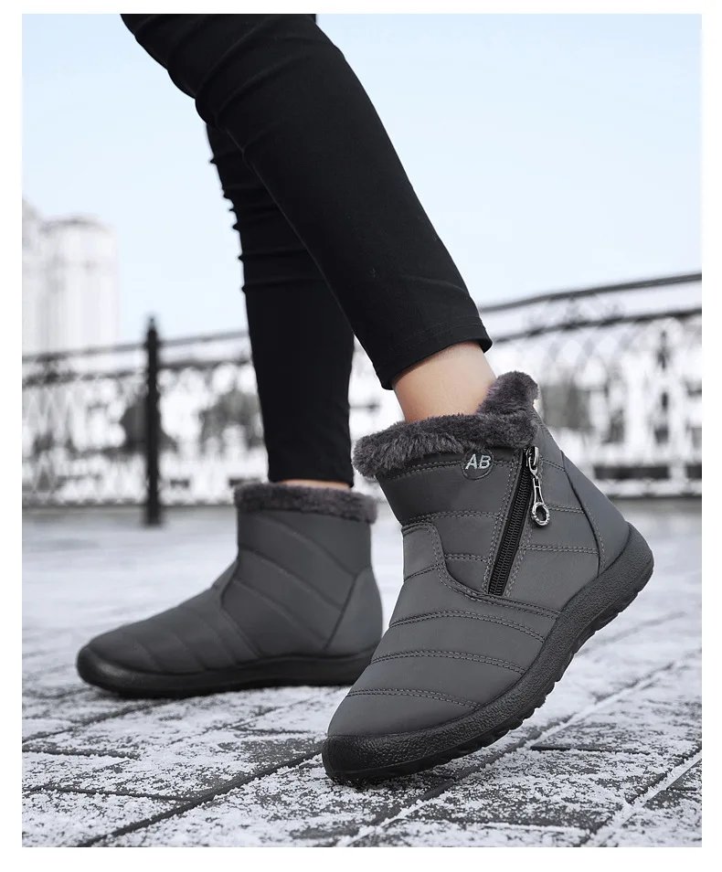 Women Boots Watarproof Ankle Boots For Women Winter Shoes Keep Warm Snow Boots Female Zipper Botines Winter Botas Mujer