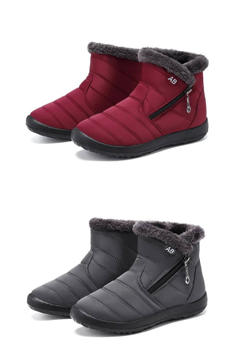 Women Boots Watarproof Ankle Boots For Women Winter Shoes Keep Warm Snow Boots Female Zipper Botines Winter Botas Mujer