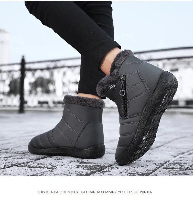 Women Boots Watarproof Ankle Boots For Women Winter Shoes Keep Warm Snow Boots Female Zipper Botines Winter Botas Mujer