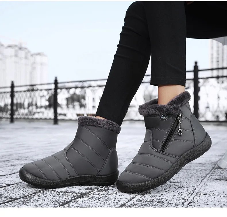 Women Boots Watarproof Ankle Boots For Women Winter Shoes Keep Warm Snow Boots Female Zipper Botines Winter Botas Mujer