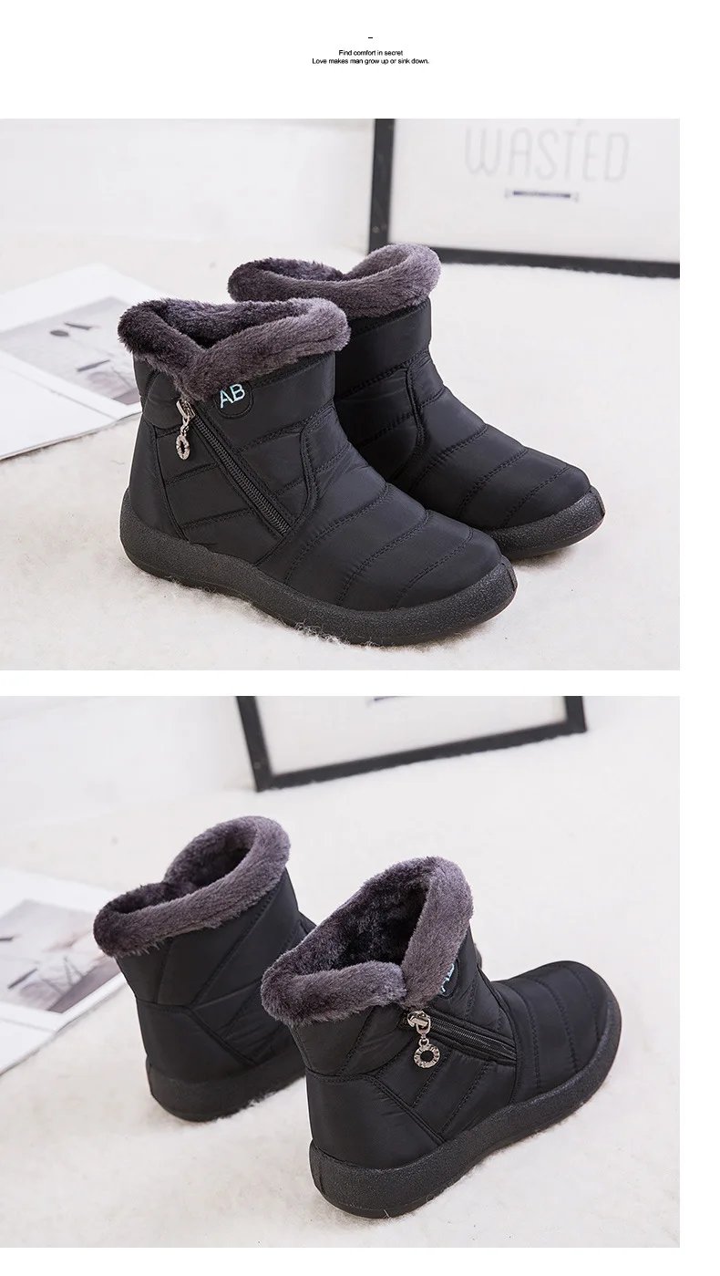 Winter Women Boots Thick Bottom Ankle Boots Women Waterproof Boots Fashion Women Shoes Solid Color Ladies Shoes Female Sneakers Winter Women Boots Thick Bottom Ankle Boots Women Waterproof Boots Fashion Women Shoes Solid Color Ladies Shoes Female Sneakers