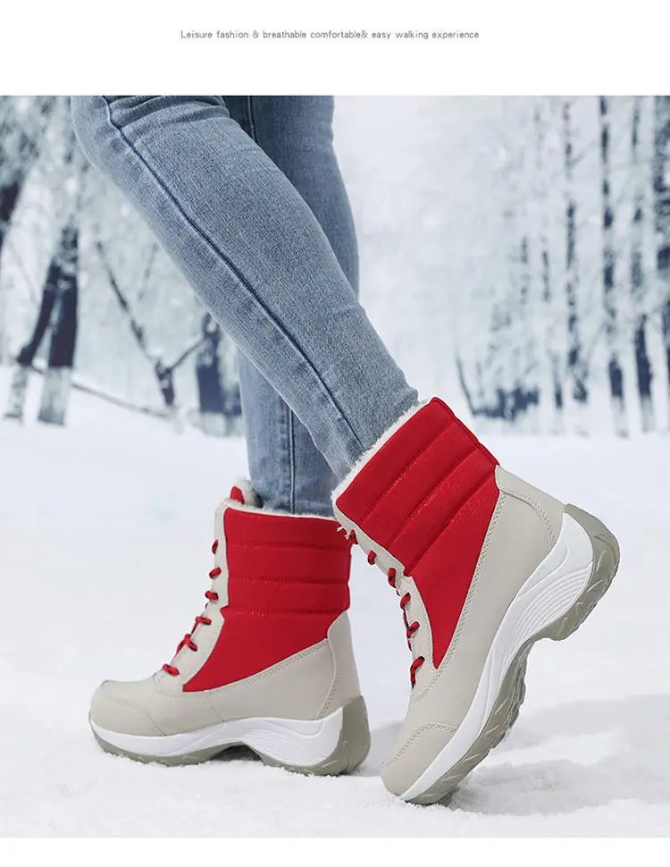 Ankel Boots for Women Winter Outdoor Warm Snow Boots Chunky Platform Waterproof Non-slip Warm Shoes Woman Boots Plus Size Casual Ankel Boots for Women Winter Outdoor Warm Snow Boots Chunky Platform Waterproof Non-slip Warm Shoes Woman Boots Plus Size Casual