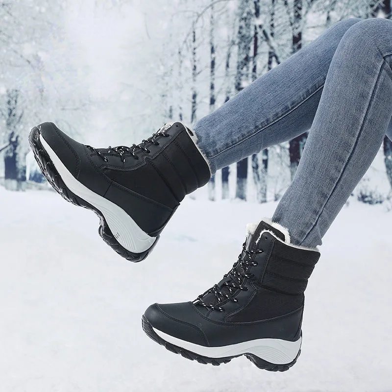 Ankel Boots for Women Winter Outdoor Warm Snow Boots Chunky Platform Waterproof Non-slip Warm Shoes Woman Boots Plus Size Casual Ankel Boots for Women Winter Outdoor Warm Snow Boots Chunky Platform Waterproof Non-slip Warm Shoes Woman Boots Plus Size Casual