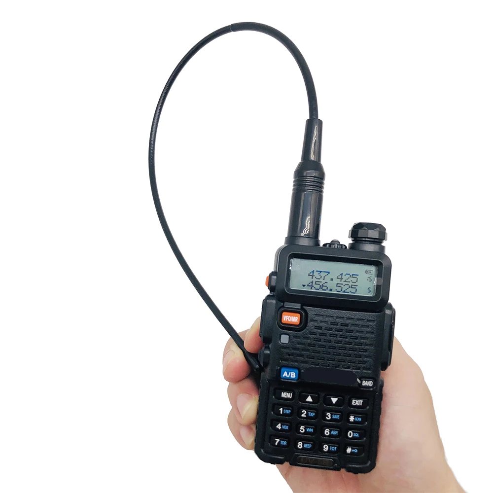 NA-771 Dual Band High Gain Soft Whip Antenna for UV5R Series 888s Intercom Antenna Handheld 2 Way Radio SMA Female Antenna