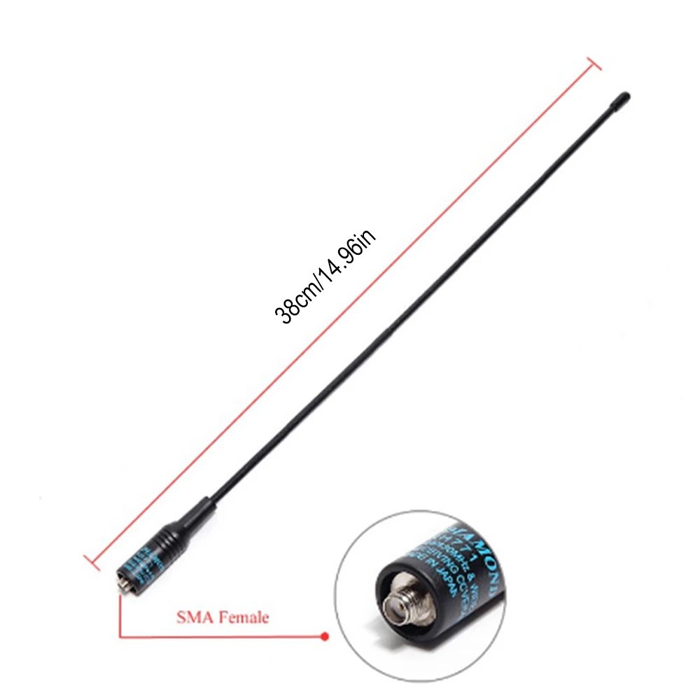 NA-771 Dual Band High Gain Soft Whip Antenna for UV5R Series 888s Intercom Antenna Handheld 2 Way Radio SMA Female Antenna