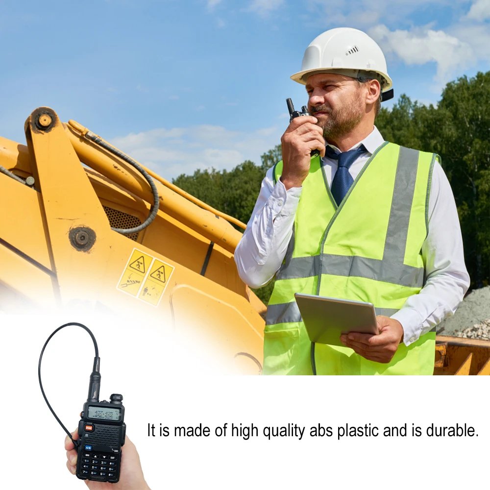 NA-771 Dual Band High Gain Soft Whip Antenna for UV5R Series 888s Intercom Antenna Handheld 2 Way Radio SMA Female Antenna