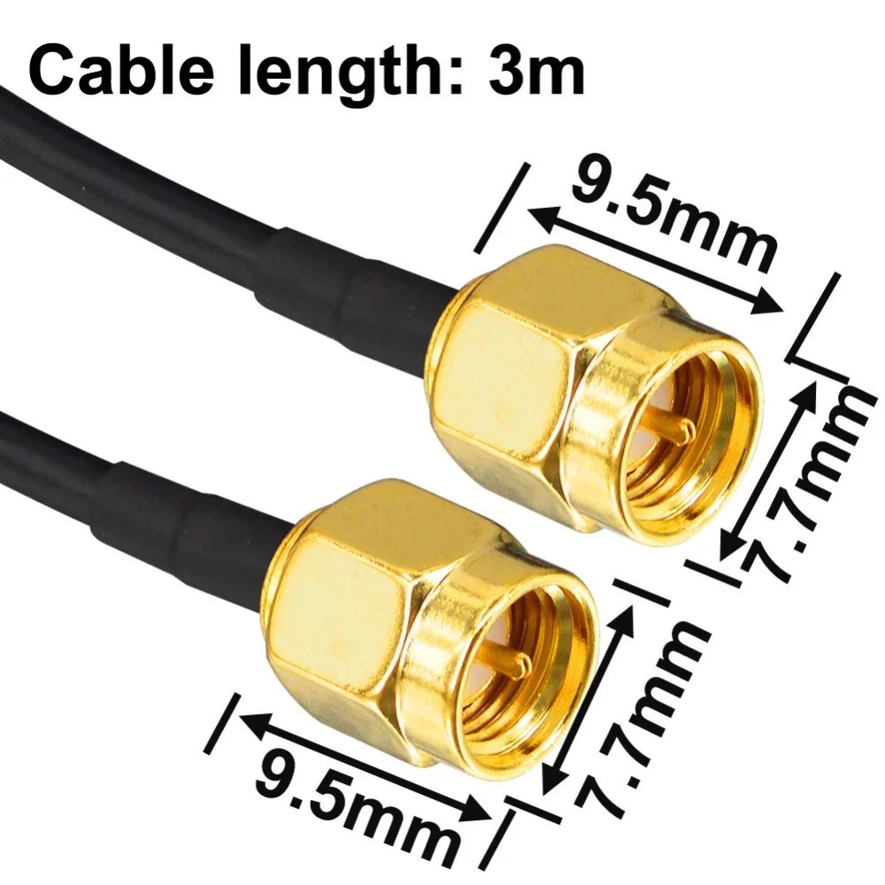 6DBi 1090Mhz ADS-B Antenna SMA Male Aerial Magnetic Base RG174 1.5M/3M Aircraft Antenna FPV Software Radio DVB-T SDR