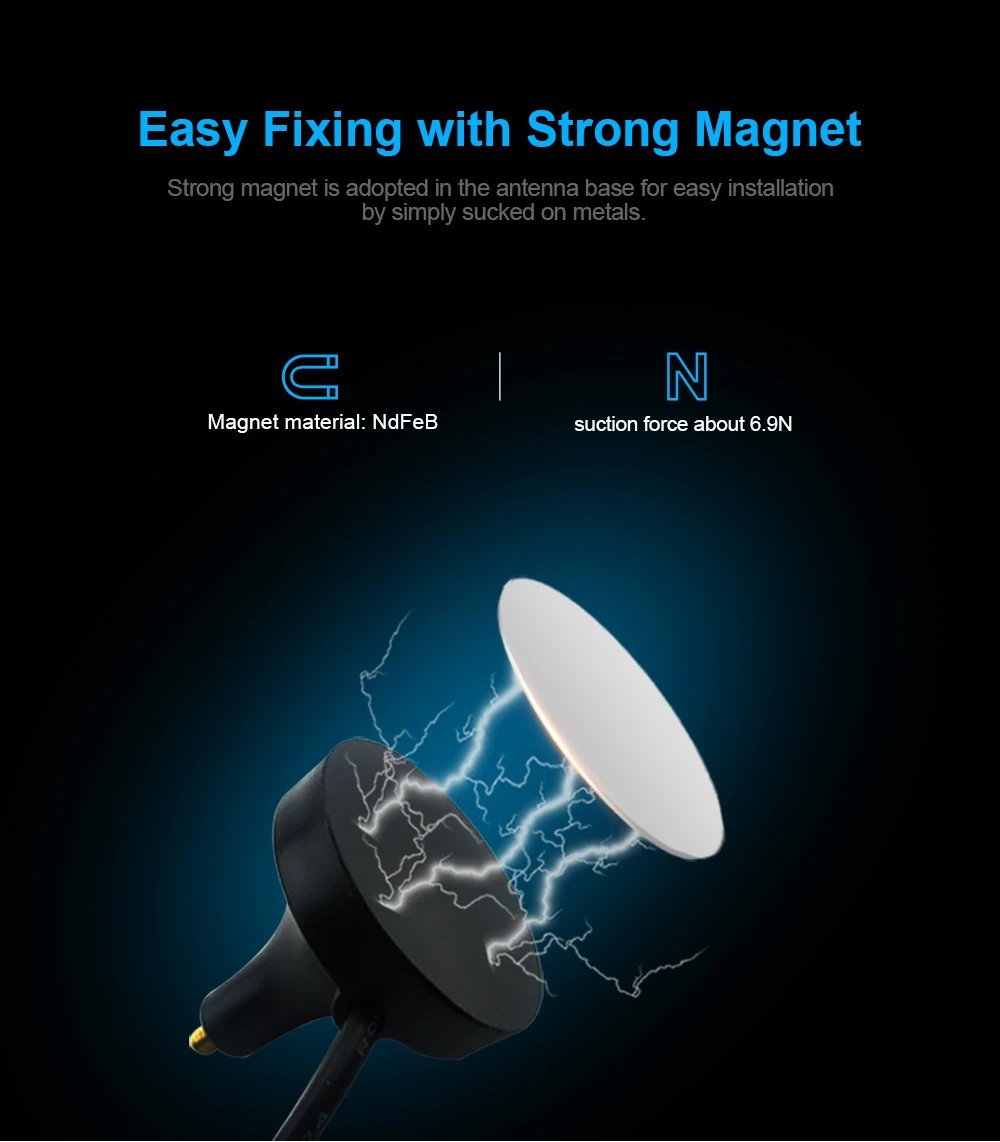 868 MHz Lora Antenna Wifi 915MHz Long Range Antenna for Internet Communication 900M Magnetic 868M Antena 915M Aerial with G900