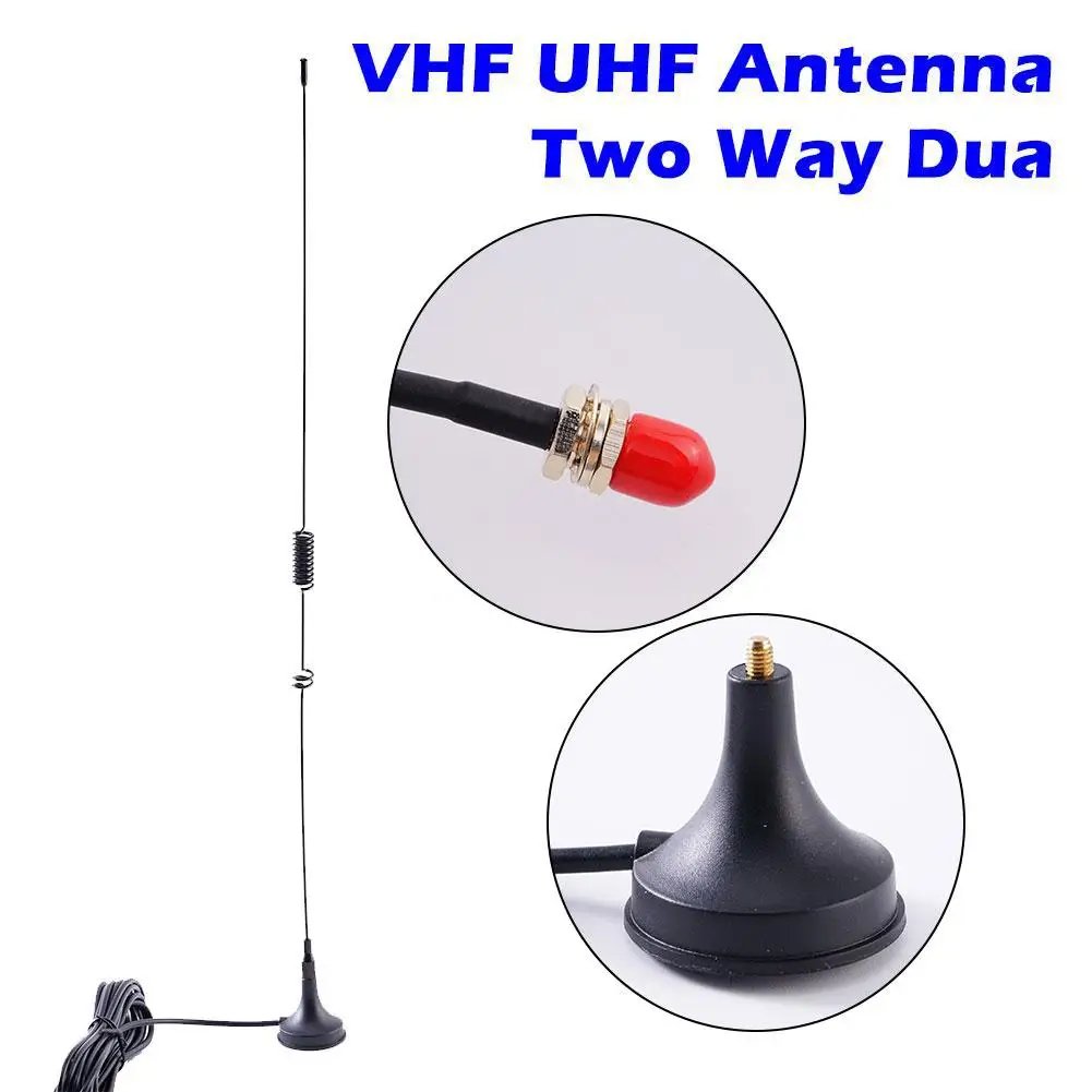 VHF UHF Antenna Radio Commutator 3dbi Gain SMA-Female Dual Band Car Magnet Antenna For Long Range Baofeng Antenna UV-5R Radios VHF UHF Antenna Radio Commutator 3dbi Gain SMA-Female Dual Band Car Magnet Antenna For Long Range Baofeng Antenna UV-5R Radios