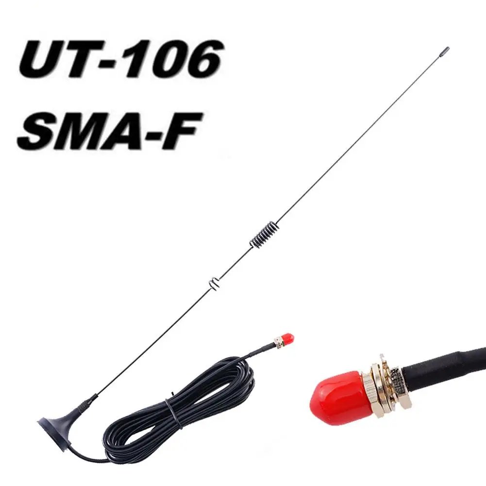 VHF UHF Antenna Radio Commutator 3dbi Gain SMA-Female Dual Band Car Magnet Antenna For Long Range Baofeng Antenna UV-5R Radios