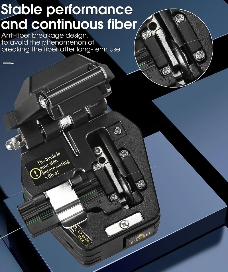 Fiber cleaver AUA-6C Cable Cutting Knife FTTT Fiber Optic Knife Tools cutter High Precision Cleaver 16 point blade