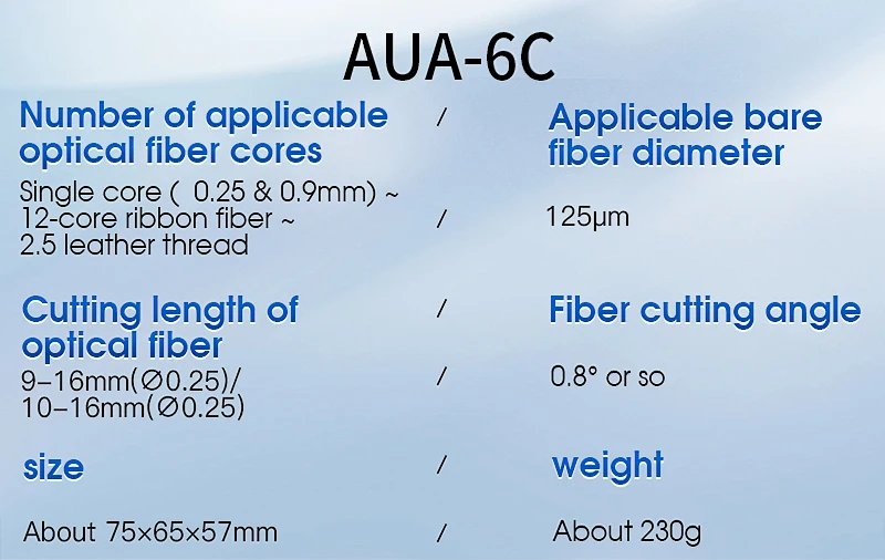 Fiber cleaver AUA-6C Cable Cutting Knife FTTT Fiber Optic Knife Tools cutter High Precision Cleaver 16 point blade