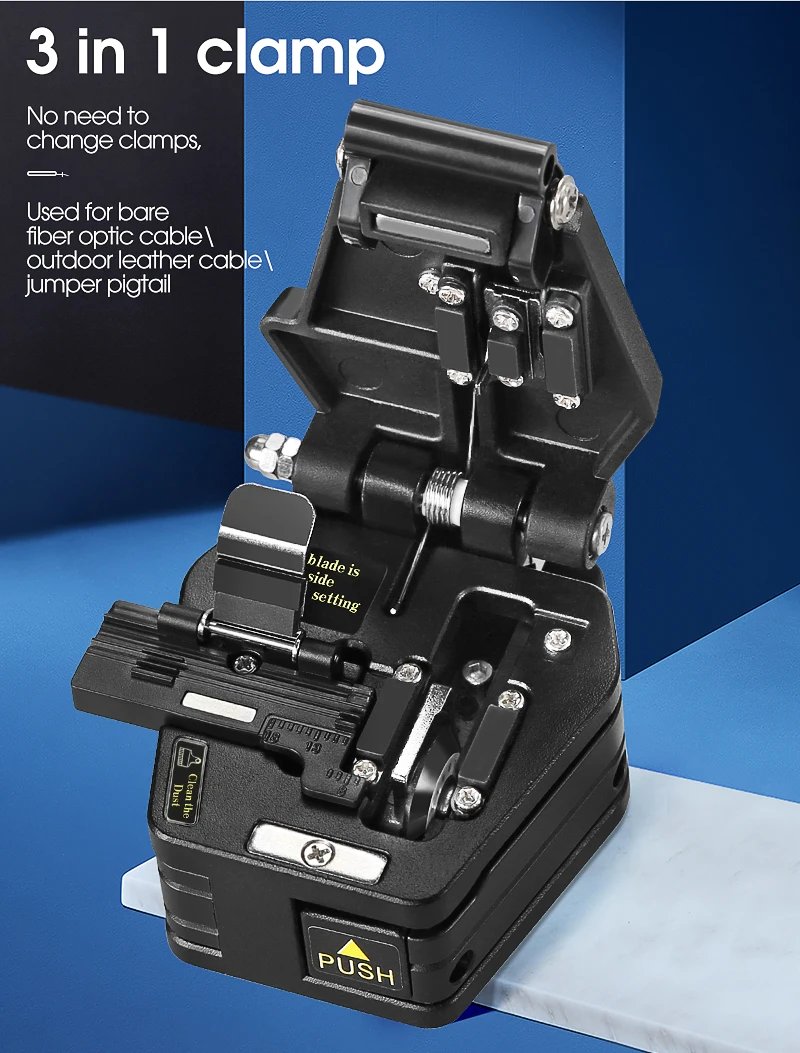 Fiber cleaver AUA-6C Cable Cutting Knife FTTT Fiber Optic Knife Tools cutter High Precision Cleaver 16 point blade