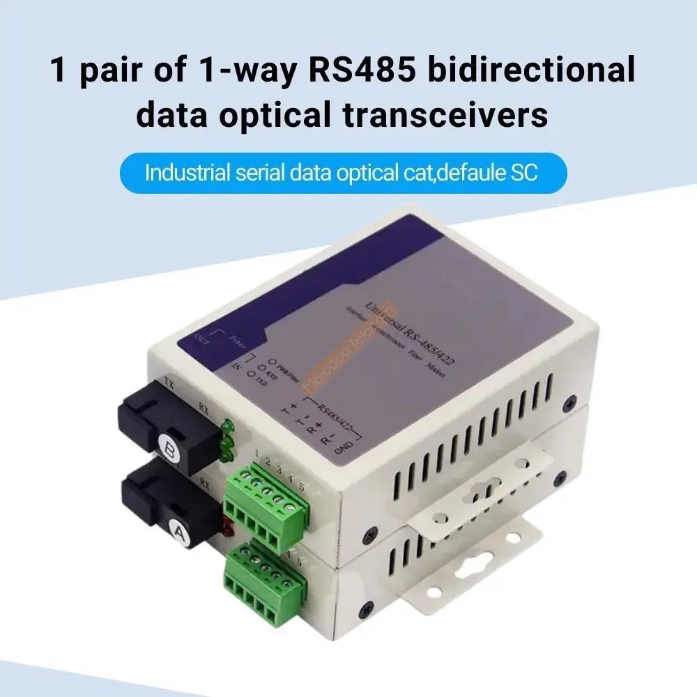 1pair SC Bidirectional 485 Bidirectional Data Optical Fiber Media Converter Fiber Transceiver RS485 Communication Equipment