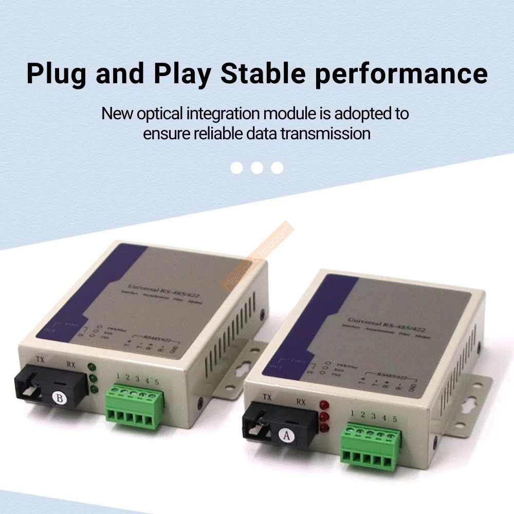 1pair SC Bidirectional 485 Bidirectional Data Optical Fiber Media Converter Fiber Transceiver RS485 Communication Equipment