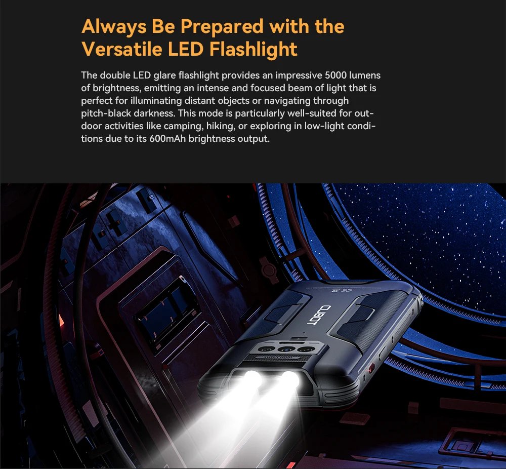 Cubot KingKong Power, Waterproof Rugged Smartphone Android 13, 8GB+256GB, 10600mAh, 33W Fast Charge, NFC, 6.5