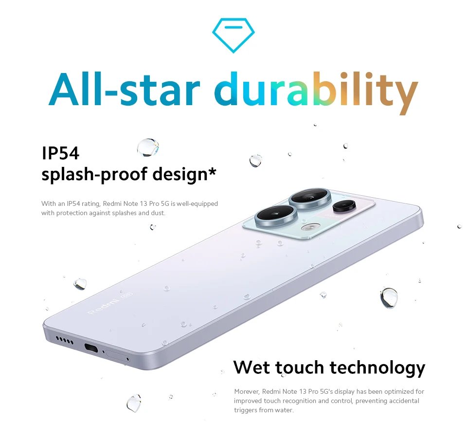 Xiaomi Redmi Note 13 Pro 5G Smartphone 8+256GB Snapdragon 7S Gen 2 6.67