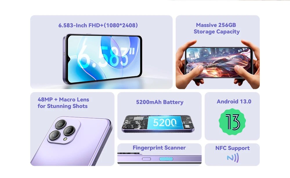 Cubot 2023 New Global Version Smartphone P80, Android 13 Phone, 8GB RAM, 256GB/512GB ROM, NFC, 6.583 Cubot 2023 New Global Version Smartphone P80, Android 13 Phone, 8GB RAM, 256GB/512GB ROM, NFC, 6.583