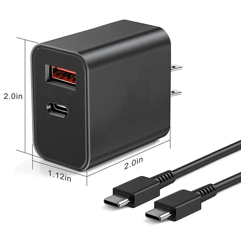 Original USB C Charger for Samsung Galaxy S Series PD Type C 50W High Speed Fast Charging Mobile Phone Adapter for IPhone 15 Pro