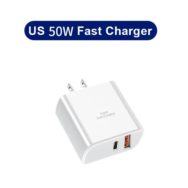 Original USB C Charger for Samsung Galaxy S Series PD Type C 50W High Speed Fast Charging Mobile Phone Adapter for IPhone 15 Pro