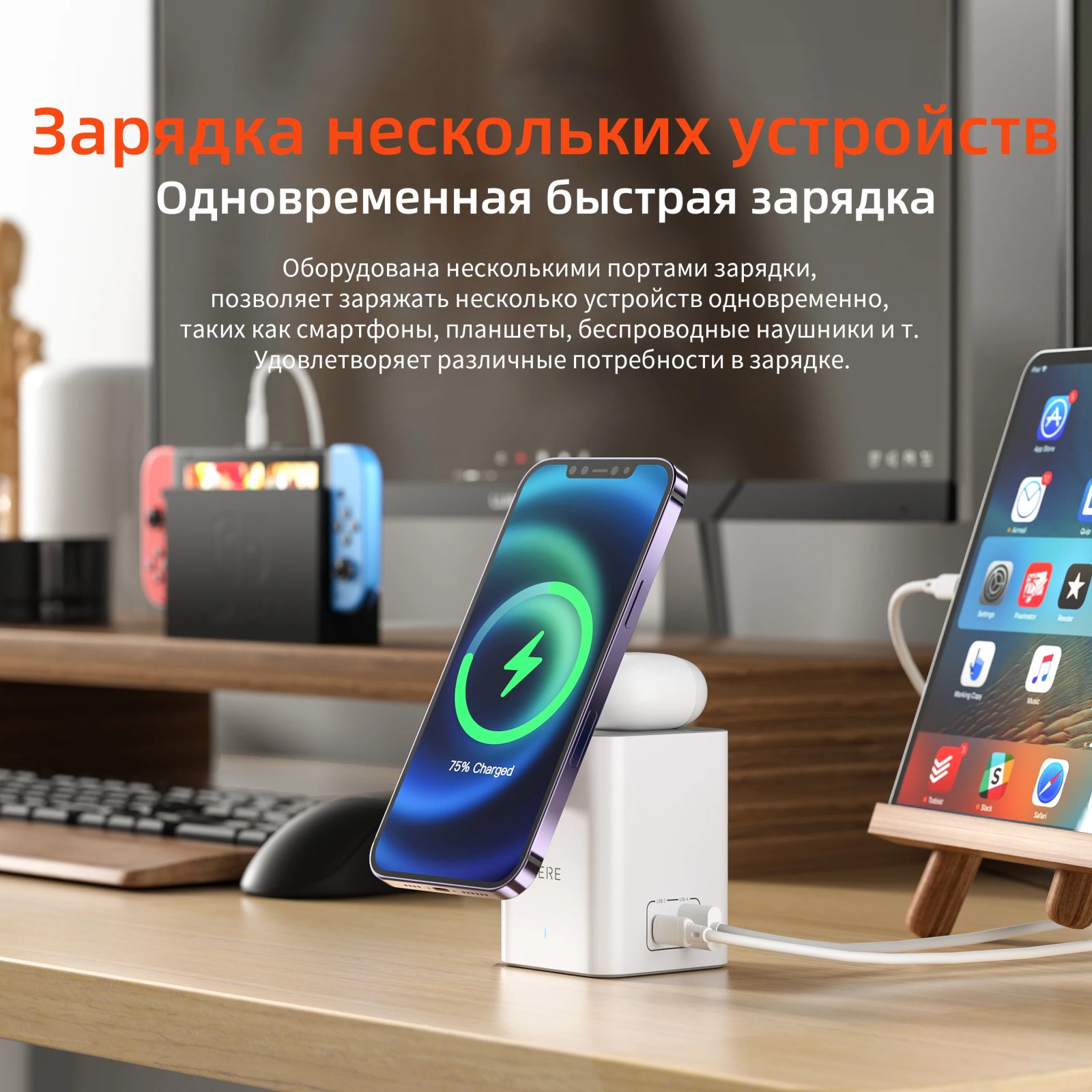 Wireless Charger Mobile Phone Magnetic Station Fast Charging Safe Multi-functional Portable Foldable Mini Wireless Charger Wireless Charger Mobile Phone Magnetic Station Fast Charging Safe Multi-functional Portable Foldable Mini Wireless Charger