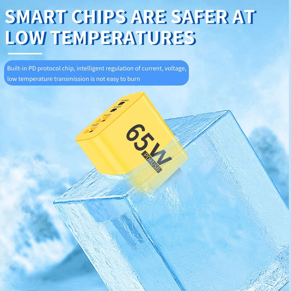 65W USB C Charger USB Fast Charger Type C Mobile Phone Charger PD Quick Charge3.0 Power Adapter for iPhone Xiaomi Samsung Huawei