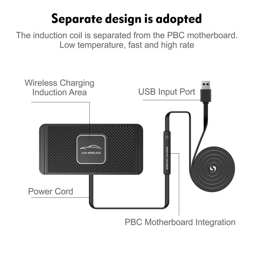 120W Wireless Charger Car Silicone Pad Stand For iPhone 14 13 12 Xiaomi Samsung Huawei Mobile Phone Fast Car Wireless Charging