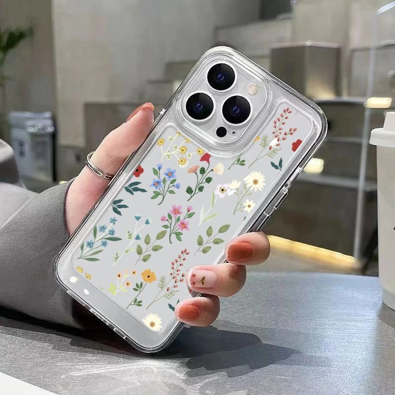 Flower Love Soft Silicone Phone Case For Xiaomi Redmi 12 13C Redmi Note 13 12 Pro Plus 5G 12S 11S 10S 10 Shockproof Clear Cover