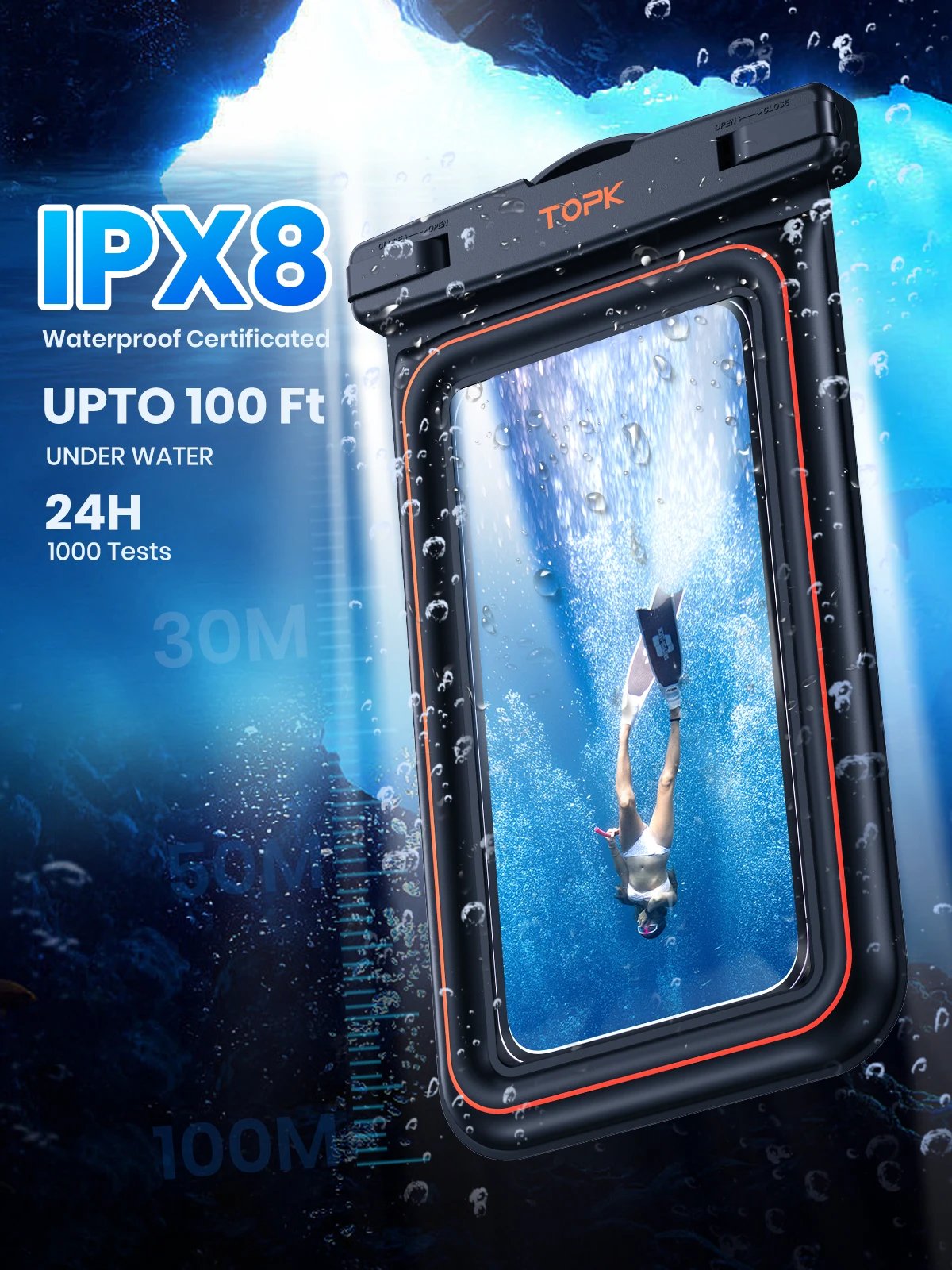 Waterproof Phone Pouch IPX8 Floating Dry Bag Waterproof Phone Case for Vacation Beach compatible with under 7 inches phones Waterproof Phone Pouch IPX8 Floating Dry Bag Waterproof Phone Case for Vacation Beach compatible with under 7 inches phones