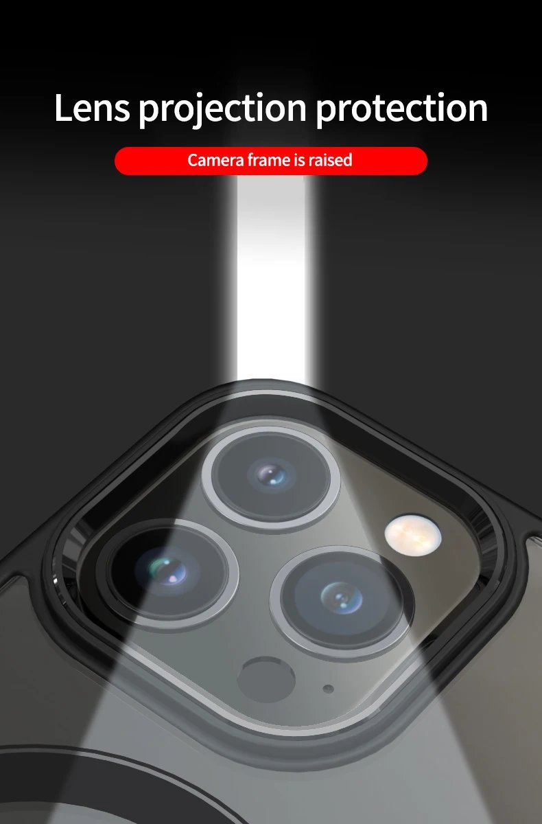 Luxury Clear HD Phone Case For iPhone 14 13 12 11 15 Pro Max Funda Magnetic Magsafe Wireless Charging Shockproof Cellphone Cover