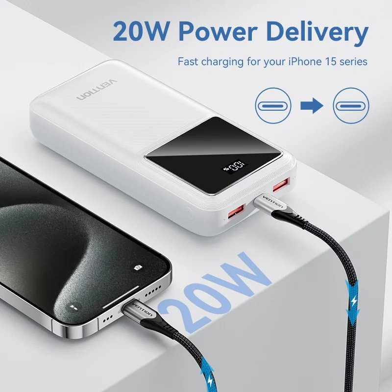 Vention 22.5W Power Bank Fast Charge 20000mAh Portable PowerBank for iPhone 15 Pro Max Xiaomi 10000mAh Portable Battery Charger Vention 22.5W Power Bank Fast Charge 20000mAh Portable PowerBank for iPhone 15 Pro Max Xiaomi 10000mAh Portable Battery Charger