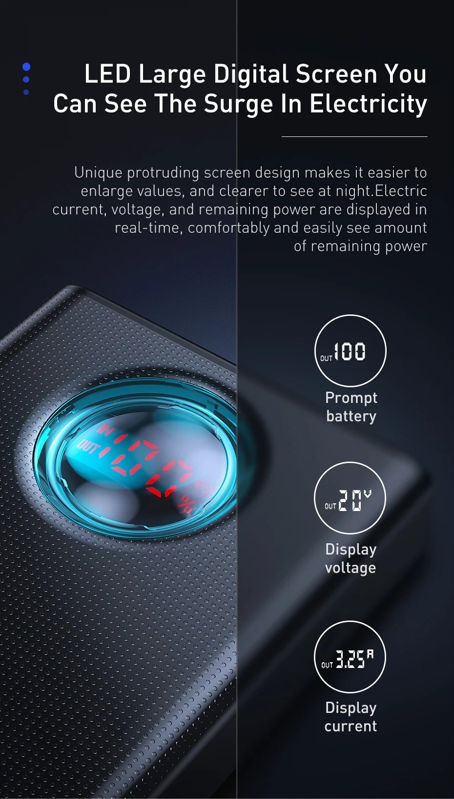 65W Power Bank 30000mAh PD Quick Charge FCP SCP Powerbank Portable External Charger For Smartphone Laptop Tablet