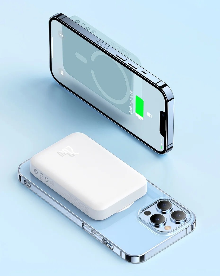 Power Bank 10000mAh Mini Magnetic Wireless Fast Charge Auto-wake For iPhone 15 14 13  Pro Max Magnetic Powerbank