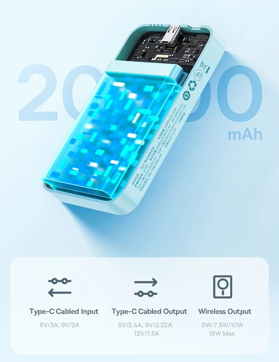 Power Bank 10000mAh Mini Magnetic Wireless Fast Charge Auto-wake For iPhone 15 14 13  Pro Max Magnetic Powerbank