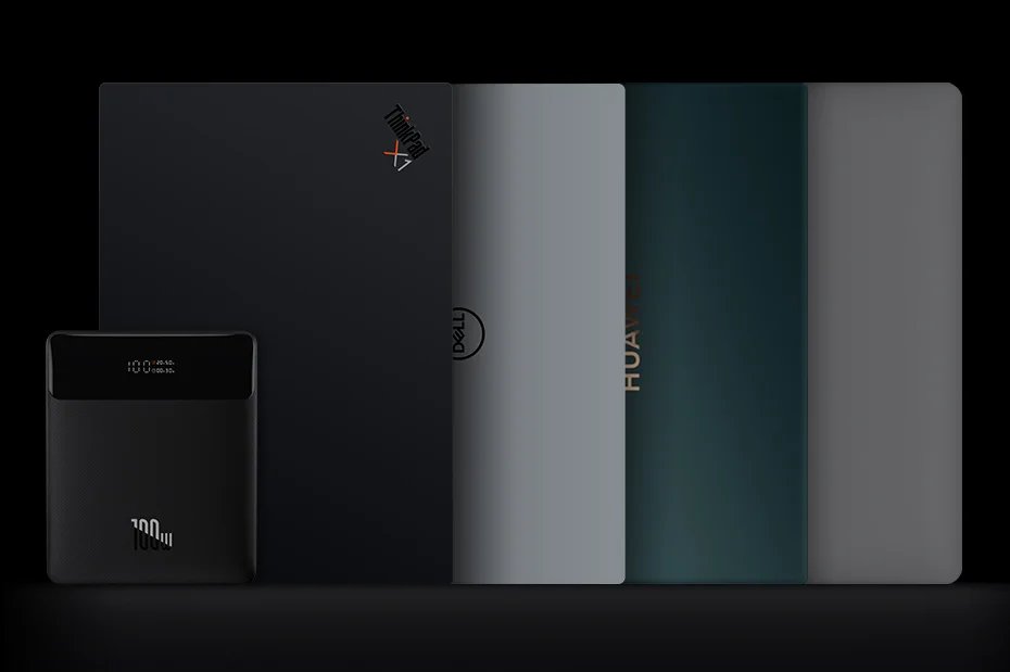 100W Power Bank 20000mAh Type C PD Fast Charging Powerbank Portable External Battery Charger for Notebook with 100W Cable