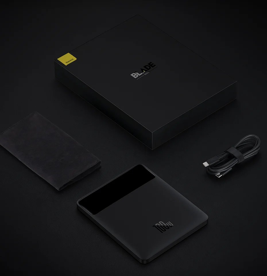 100W Power Bank 20000mAh Type C PD Fast Charging Powerbank Portable External Battery Charger for Notebook with 100W Cable