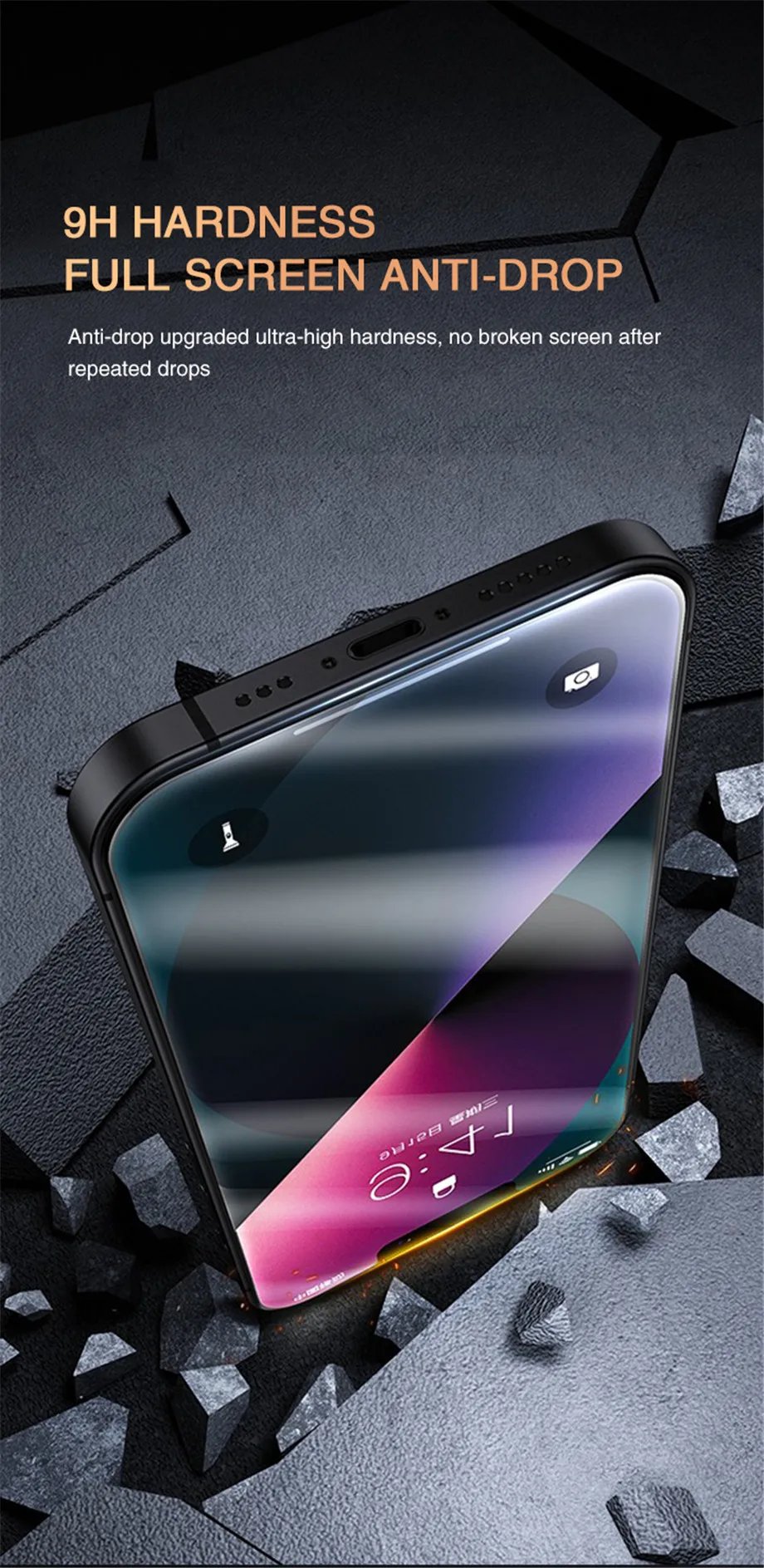 5PCS Anti-Spy Glass For iPhone 15 14 13 12 11 PRO MAX Privacy Screen Protectors For iPhone XS Max XR 7 8 Plus SE Tempered Glass